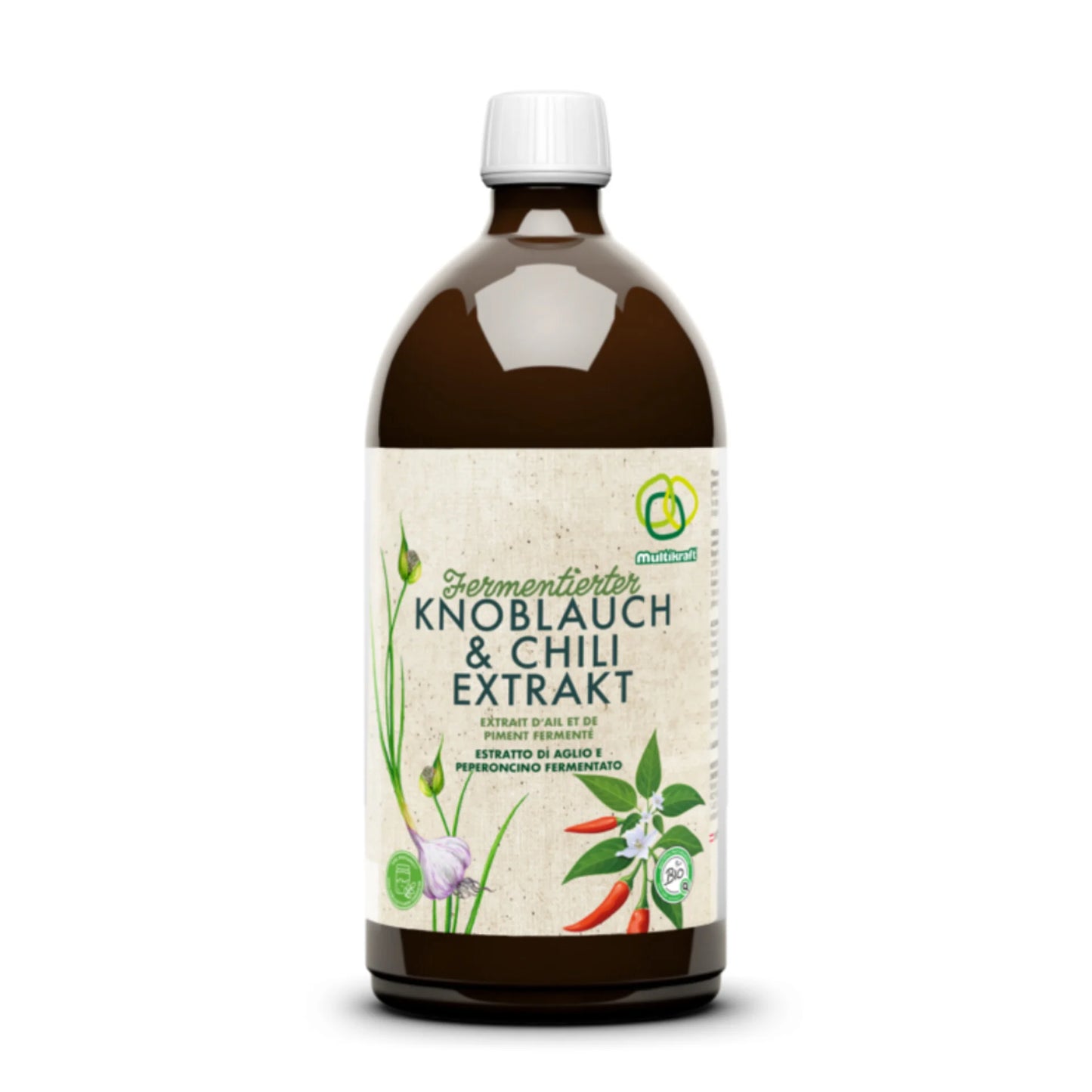 Multikraft Fermentierter Knoblauch- und Chiliextrakt 1L Flasche