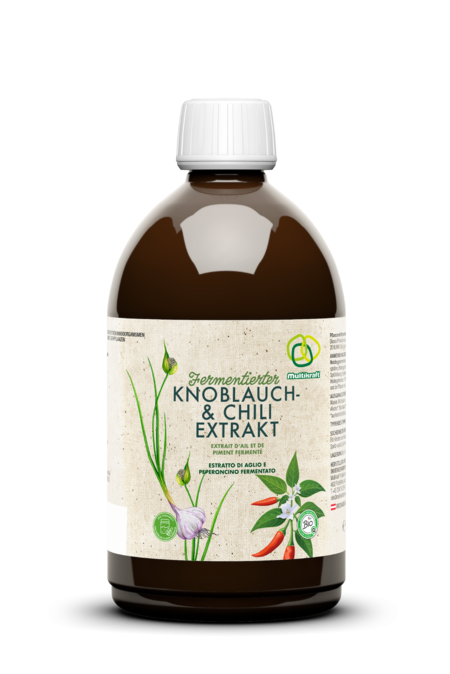 Multikraft Fermentierter Knoblauch- und Chiliextrakt 0,5L Flasche